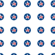 Free patriotic papers: Flying flags in blue circles