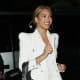 Beyonce wearing super large hoop earrings