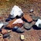 Beautifully colored rocks in the water