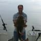 Gone Fishin Club member Gary Turner with a nice flathead catfish caught at Santee Cooper.