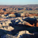 Painted Desert badlands as seen from Tawa Point in Petrified Forest National Park in northeastern Arizona