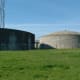 These are the water reservoirs. I often used to come up here with friends and look out over the city, especially at night. Sometimes we would sneak under the fence and go on one of the taller ones inside.