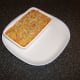 Fish pie is plated, ready for the potatoes