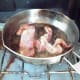 Cook bacon at the same time as the eggs. Careful! It cooks fast.