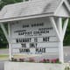 Church sign - Walmart is not the only saving place