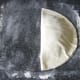 Pastry is folded over
