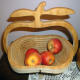 Carved handle and apples