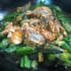 Sauteed Okra with sardines in tomato sauce
