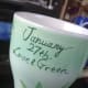 Nice green mug for my birthday from a friend.