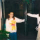 On my 13th birthday in front of the gates to the Court of Angels in 2001 with Jen.