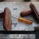 Assemble with the first screw and wood glue.
