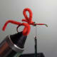Laying the thread base for the second worm.