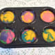 Mini Easter-colored cupcakes