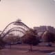 The Cyclone at Coney Island, the setting for the Beast's demise. The scene was actually shot at the Long Beach Amusement Park in California.