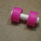 Foam Noodle pushed over PVC Cap, and Jug Line set aside to allow glue to set