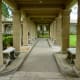 Covered walkway in the back of the Link Lee Mansion