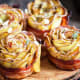 Potato roses with bacon