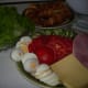 Ingredients of Croissants Sandwiches