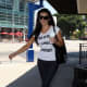 Kim Kardashian in tight jeans and high heel pumps