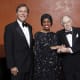 National Endowment for the Arts Chairman Dana Gioia and the first NEA Opera Honorees in 2008: diva Leontyne Price at age 81, composer and librettist Carlisle Floyd, and impresario Richard Gaddes.