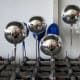 Second Step: Silver or Colored Dye Solutions Poured into Bombka - "a little bomb" - Glass Forms Dry under Industrial Hoods