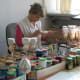 Third Step: Hand Painting; Each Painter Has a Slightly Different Style