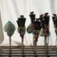Fourth Step: Painted Ornaments on Drying Rack Placed on a Wide Window Ledge