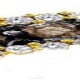 Chocolate diamonds fashioned into a bracelet.