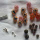 Beads, crimps and alligator clip