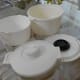 These are the four section of the Nordic Ware Steamer and Cooker