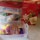 Four storage bins come apart for easy access.