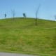 The large hill in the park