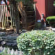The water wheel isn't opperating at the moment, but it's picturesque location adds to the old-style theme of the village.