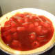 Pour the cooled Danish Dessert over the raspberries. Chill in refrigerator for 4 hours.