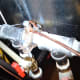 Our technician curled the back of the copper wire where it attached to the black iron pipe for additional safety and to prevent the wire from slipping