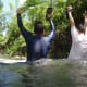 Weee! Feeling free as we let our bodies be carried away by the current