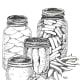 Jars have ovals. This is done in ink.