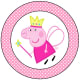Polkadot Cupcake Topper (Princess Peppa)