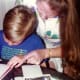 Homeschooler with help from mom.