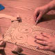 Sometimes helps to get little pieces of paper off by using a wooden skewer.