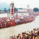 Hindu Devotees Gathering at Har ki Pouri - Haridwar