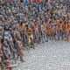Hindu Devotees Gathering at Har ki Pouri - Haridwar (During Kumbh Mela)