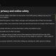 A Parents Control Privacy and Online Safety screen appears, giving you an overview of what parents can do and what children will have access to. Select "Next" on the right side of this screen to move to the next section.