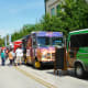 Creekfest view of some of the food trucks on site