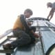 The work is slower than the same job on the wall sheets, as only one wrench at a time is used, and repositioning takes more effort.
