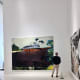 In "Bay of Pigs", 2004 the British artist Dexter Dalwood depicts his version of the failed U.S attempt to overthrow the Cuban Government and its leader Fidel Castro in the invasion of the Bay of Pigs on Cuba in 1961.