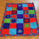 Finished brightly colored afghan