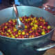 We harvested a LOT of strawberry guavas this year. You can't tell, but that pot is the size of a large suitcase!
