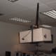 ceiling mounted from behind