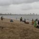 the beach view